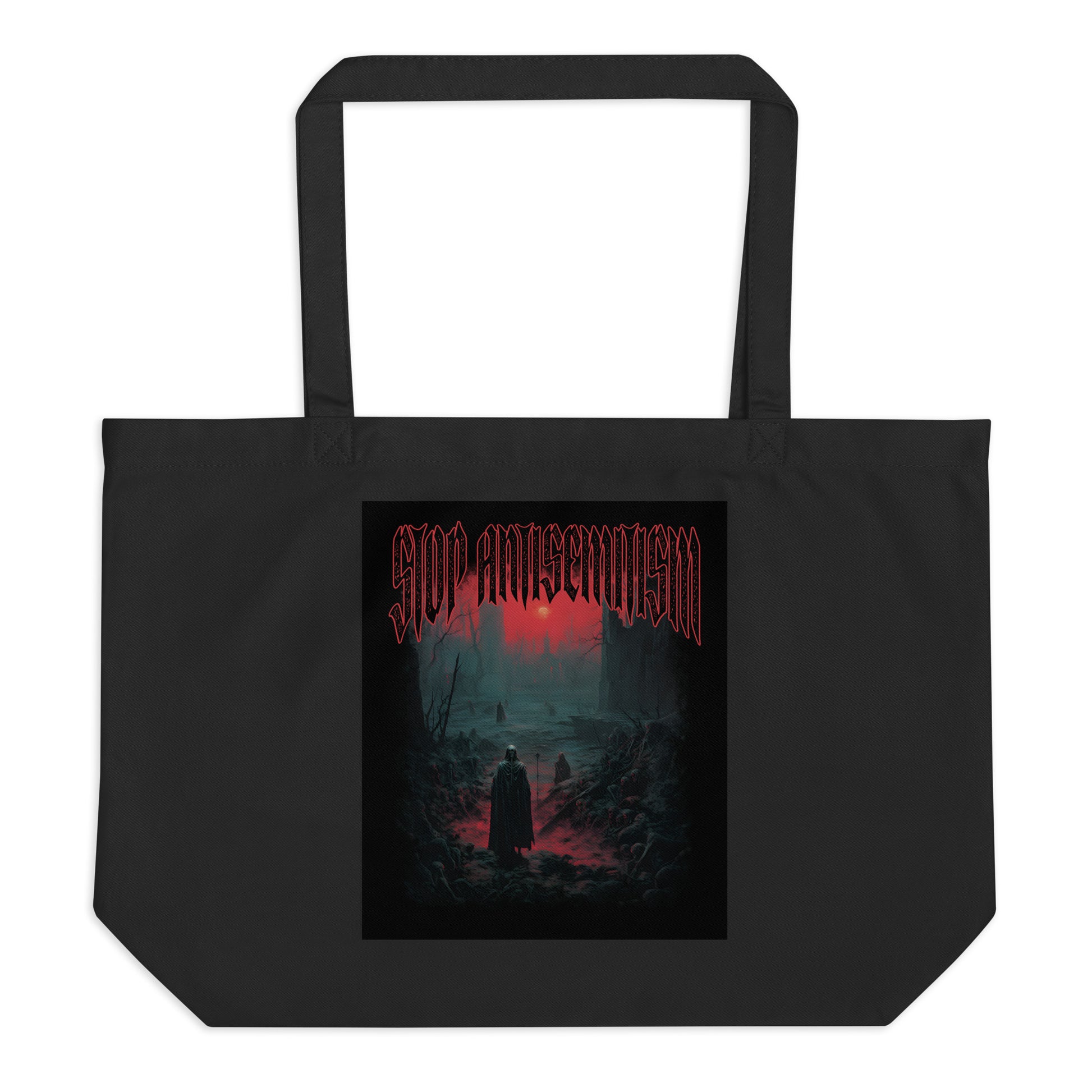 Horror Movie | Antisemitism | Large Organic Tote Bag Jouparty