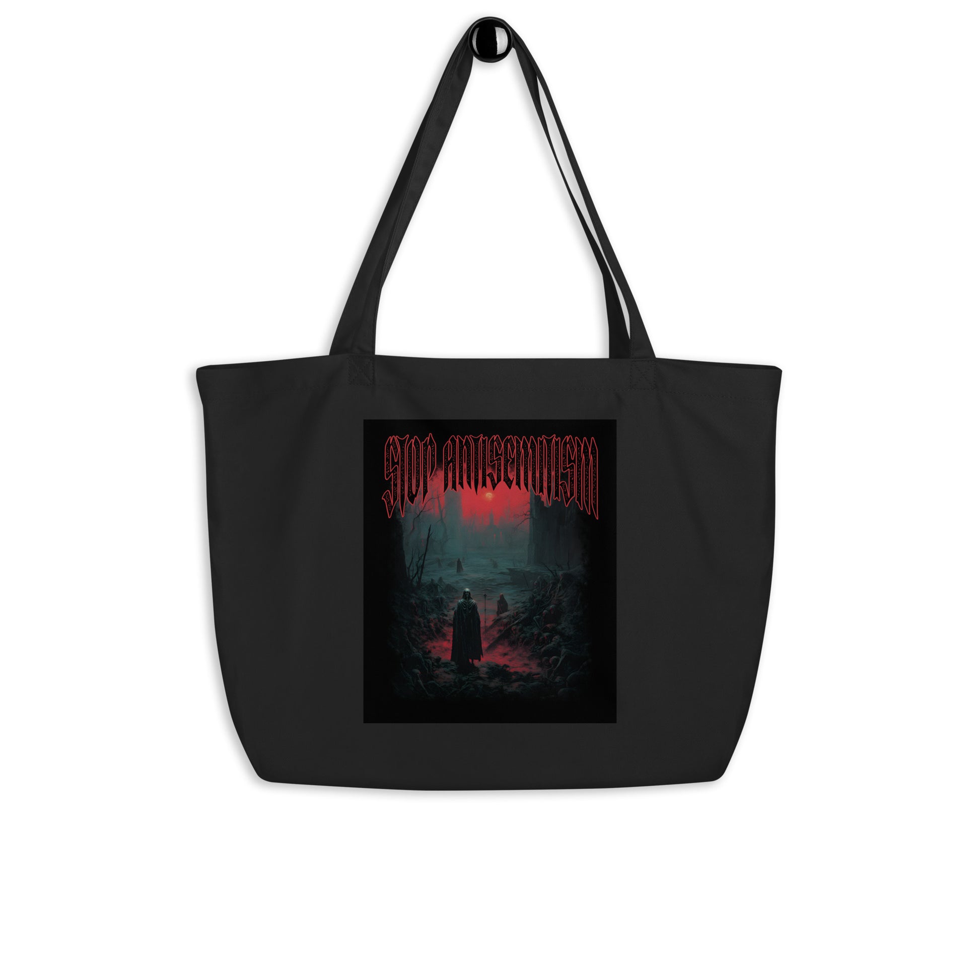 Horror Movie | Antisemitism | Large Organic Tote Bag Jouparty