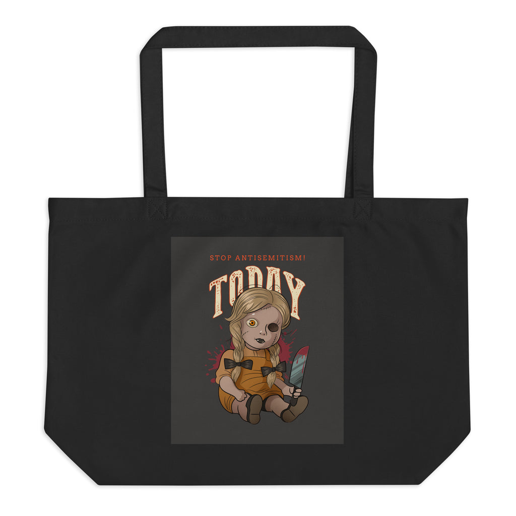 Horror Movie | Antisemitism | Large Organic Tote Bag