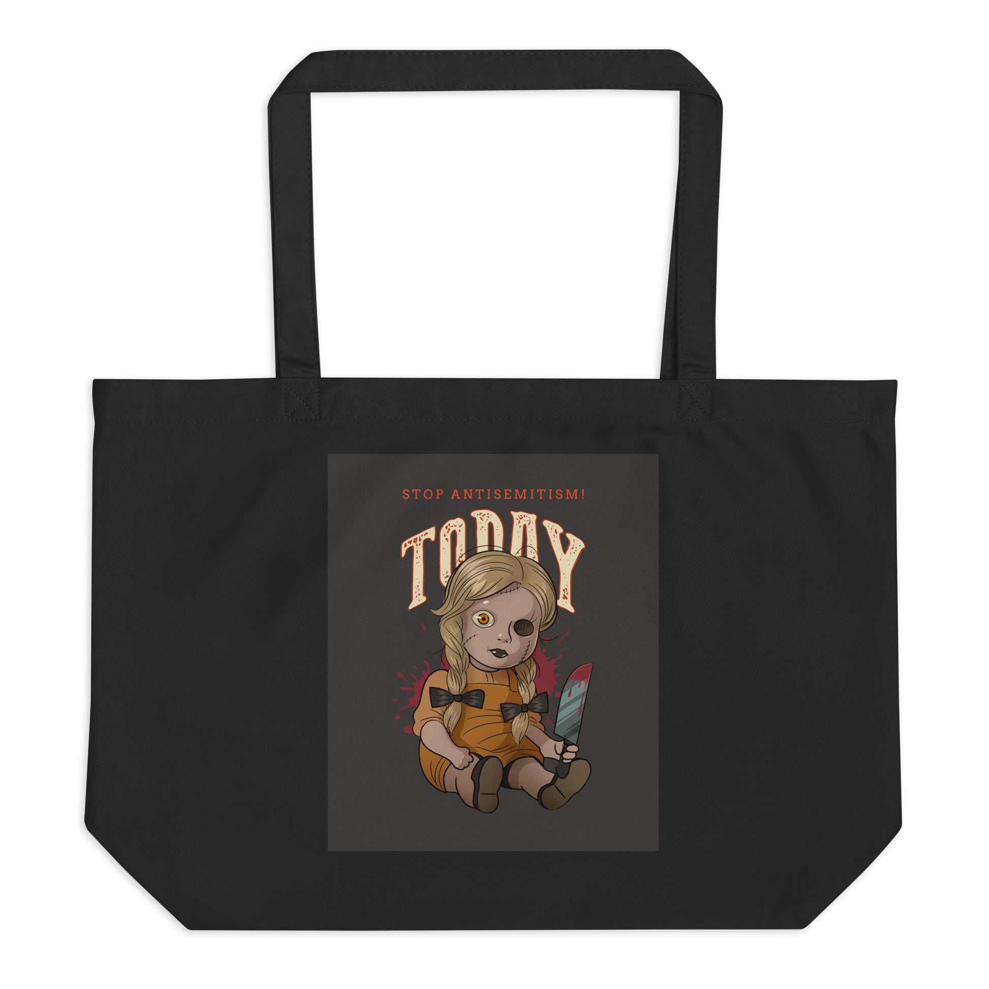 Horror Movie | Antisemitism | Large Organic Tote Bag