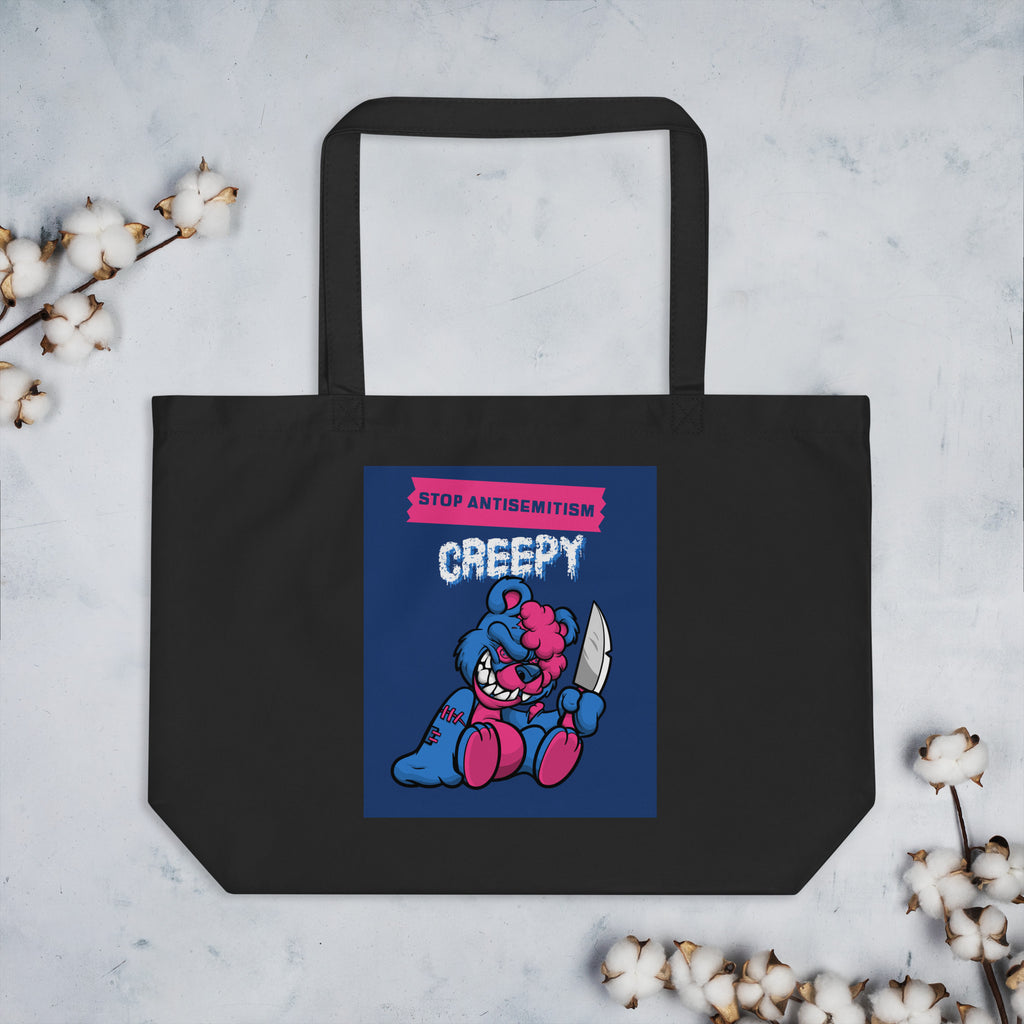 Horror Movie | Antisemitism | Large Organic Tote Bag Jouparty