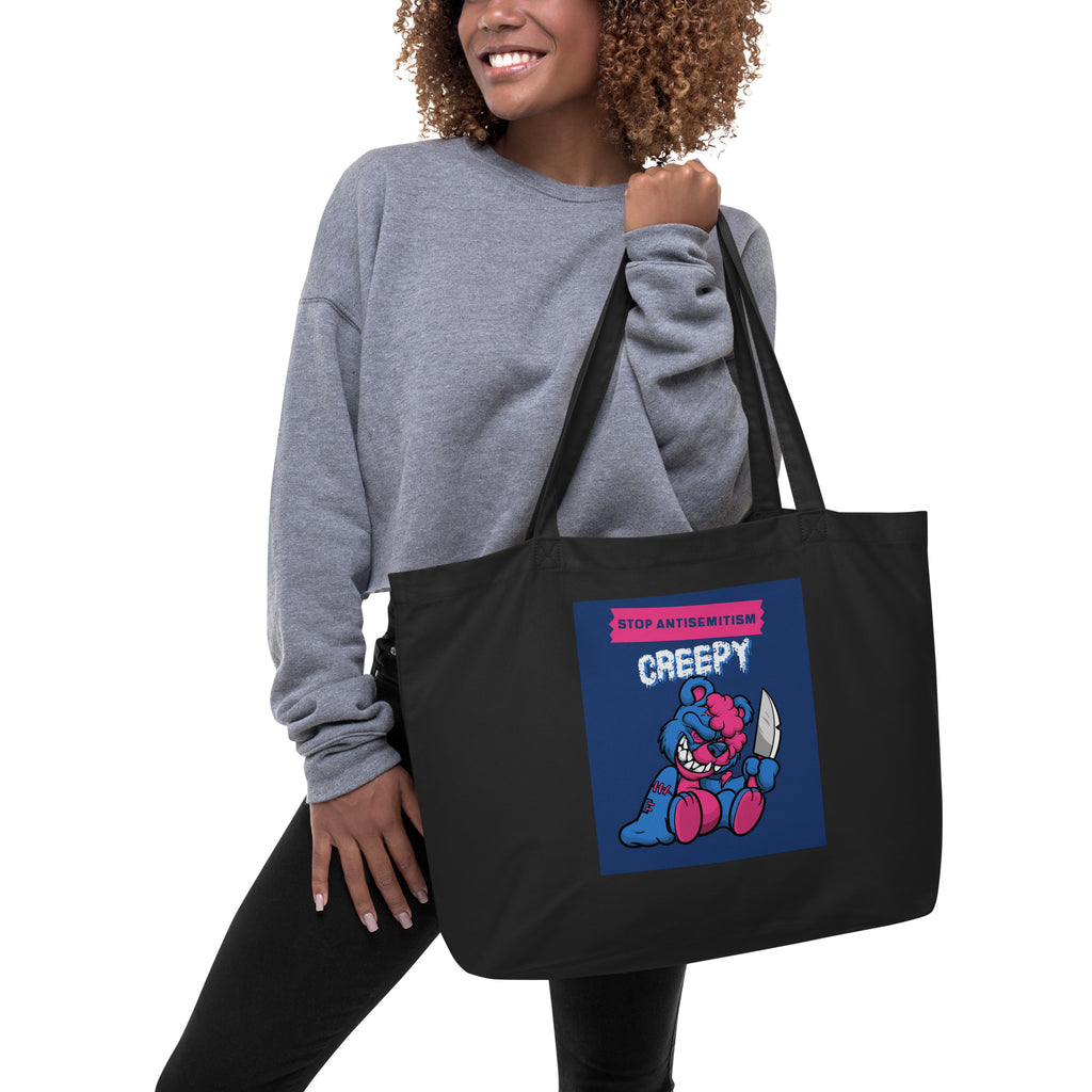 Horror Movie | Antisemitism | Large Organic Tote Bag Jouparty