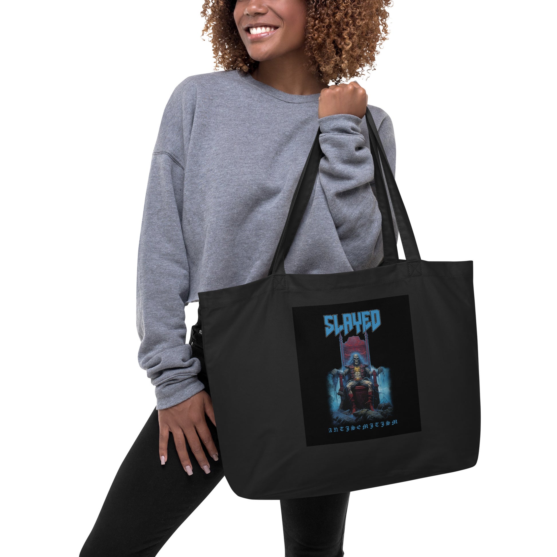 Horror Movie | Antisemitism | Large Organic Tote Bag Jouparty