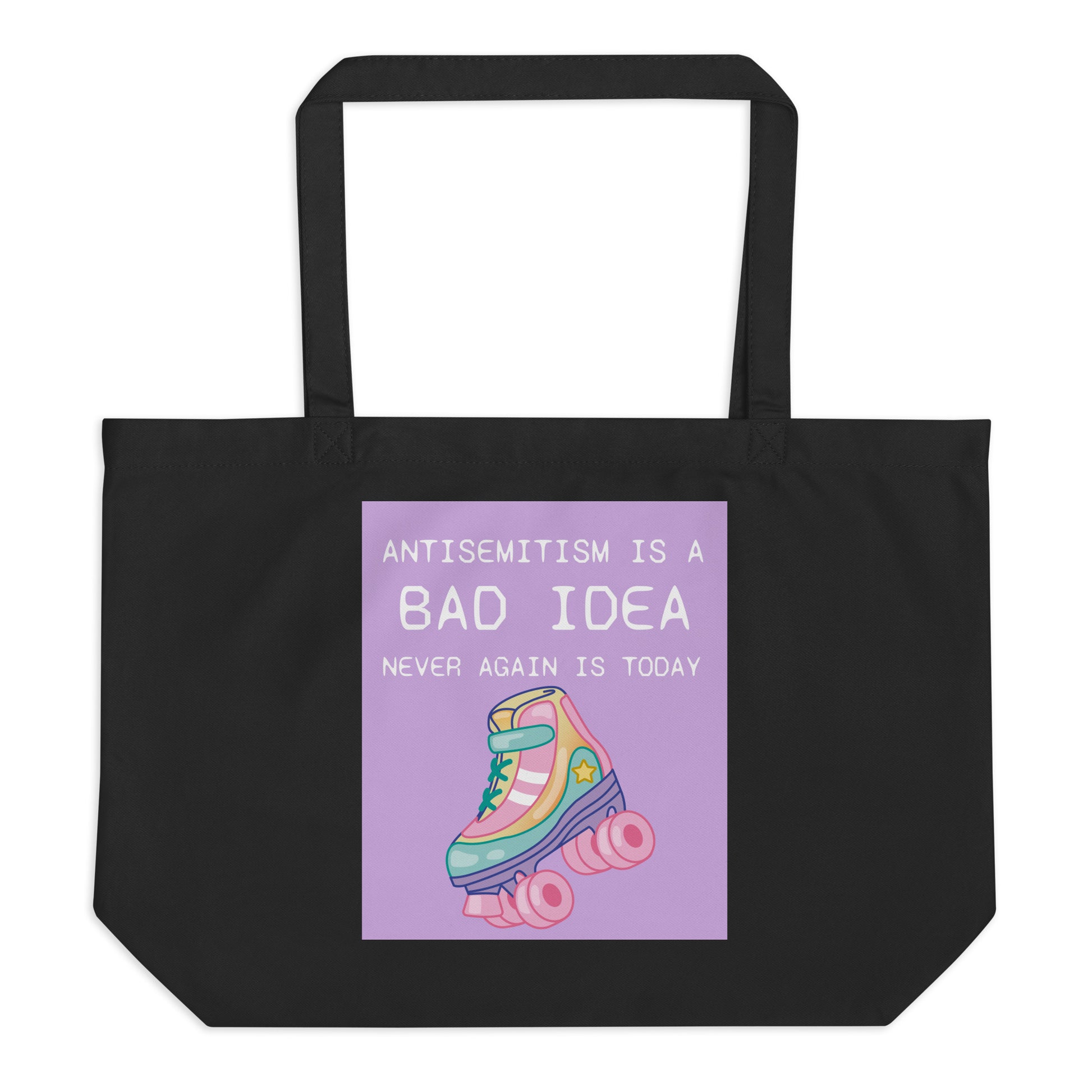 Bad Idea | Antisemitism | Large Organic Tote Bag Jouparty