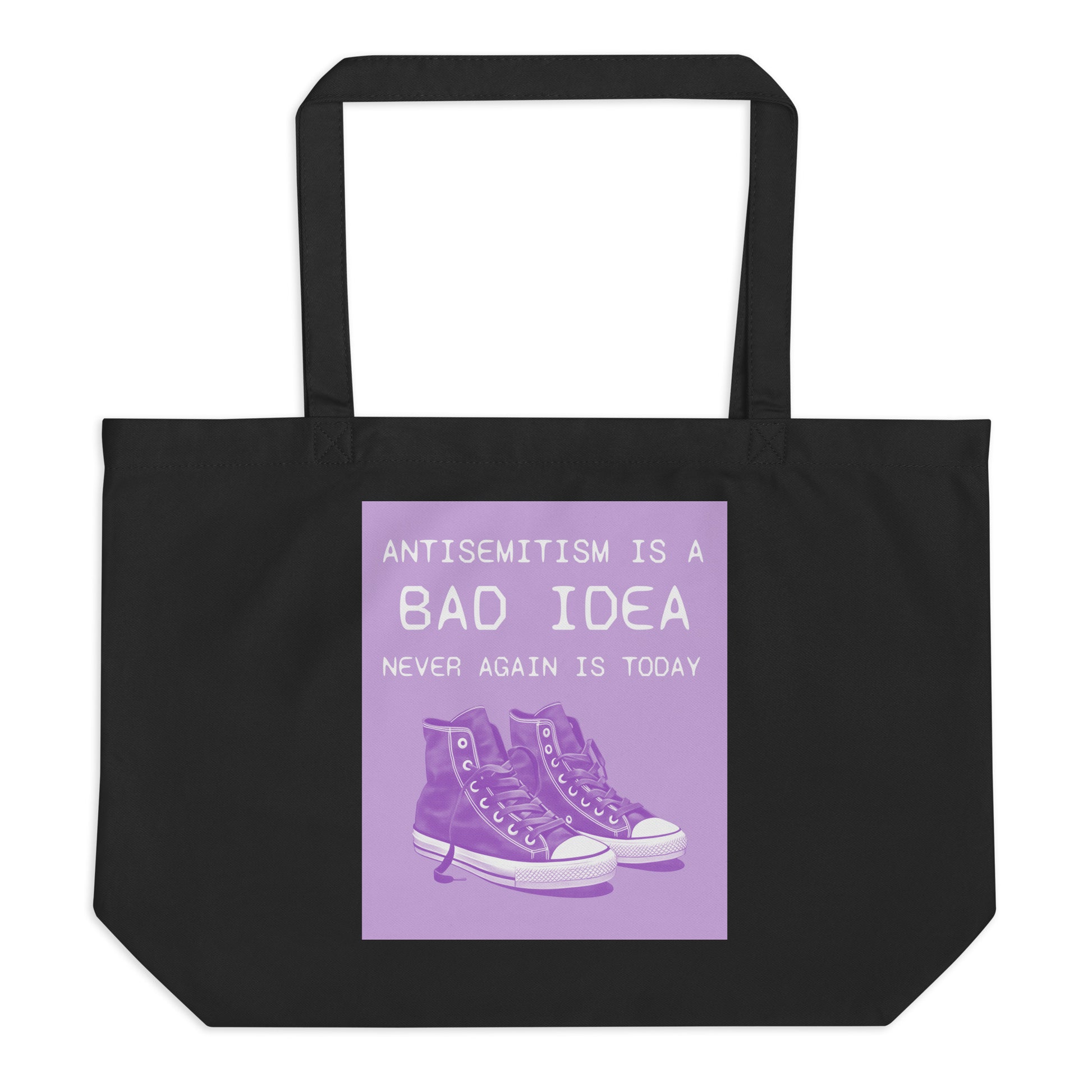Bad Idea | Antisemitism | Large Organic Tote Bag Jouparty