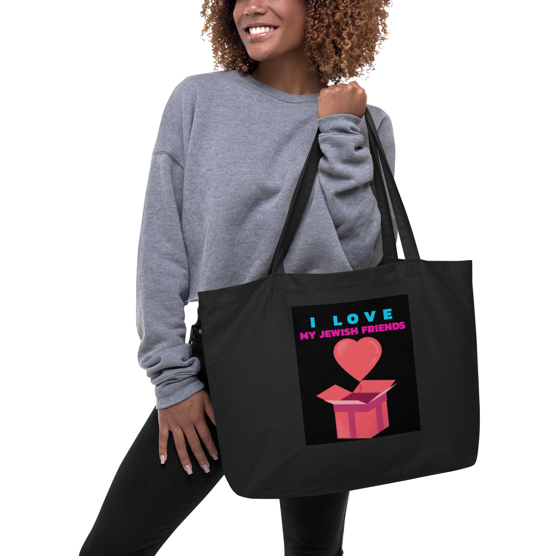 I Love My Jewish Friends | Large Organic Tote Bag