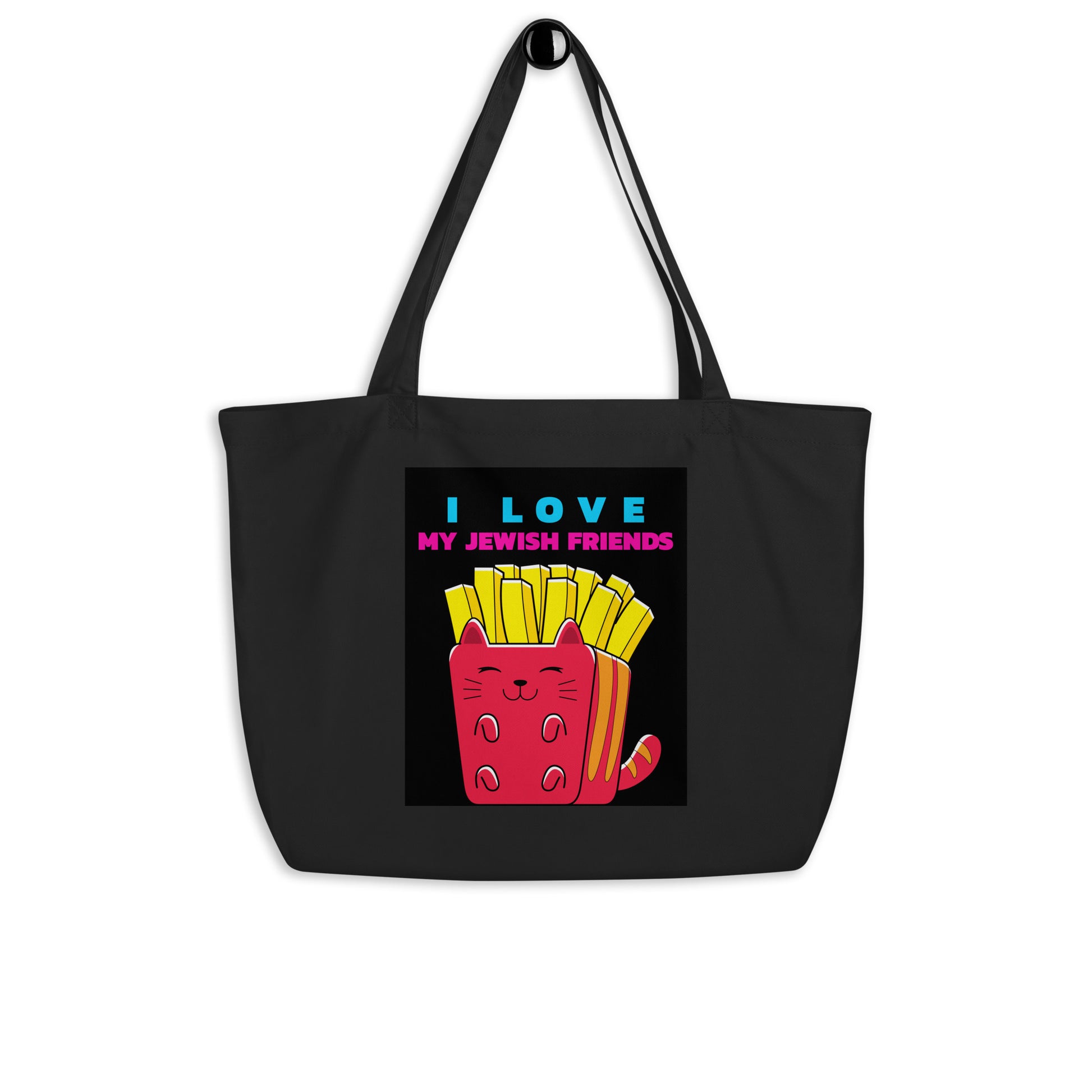 I Love My Jewish Friends | Large Organic Tote Bag Jouparty