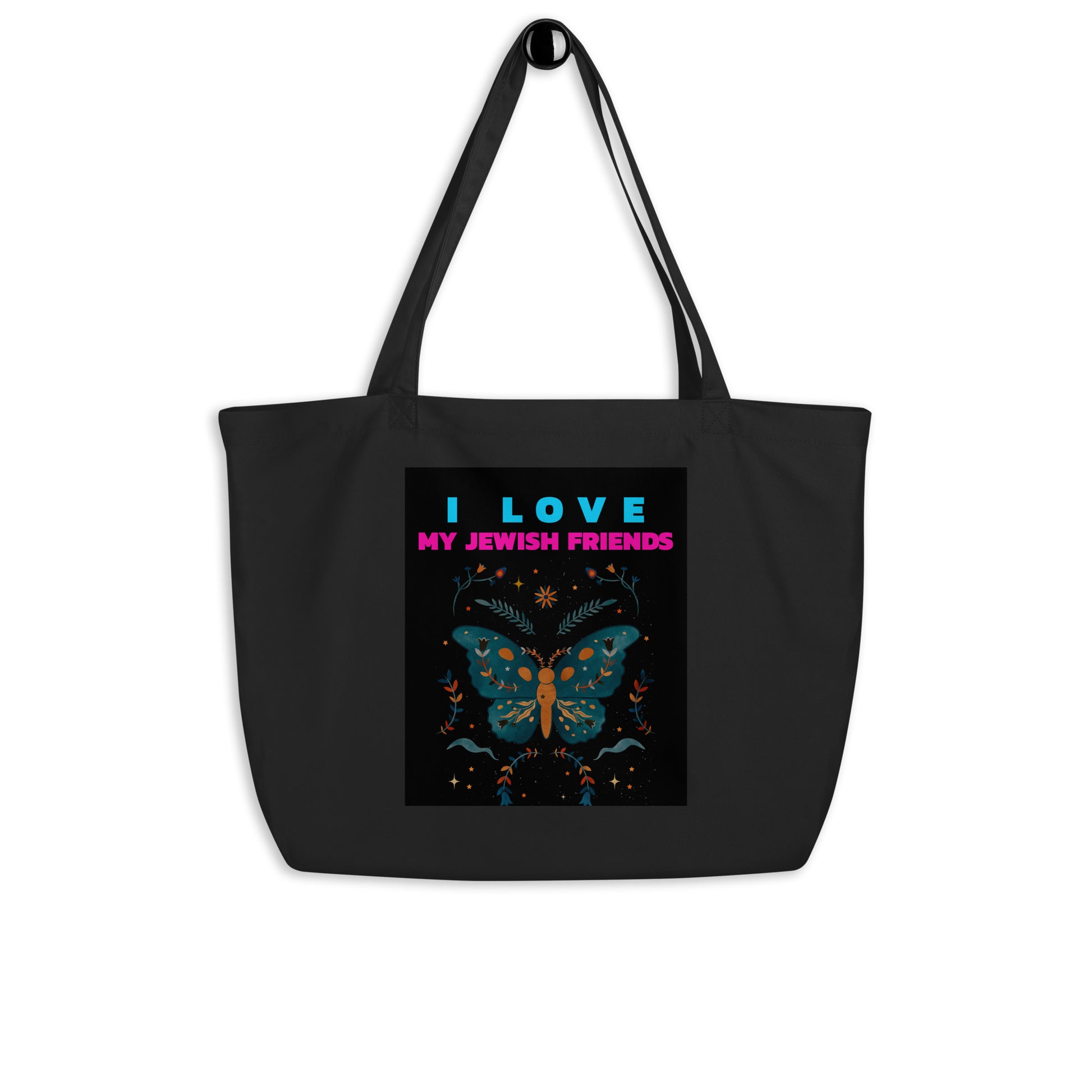 I Love My Jewish Friends | Large Organic Tote Bag Jouparty