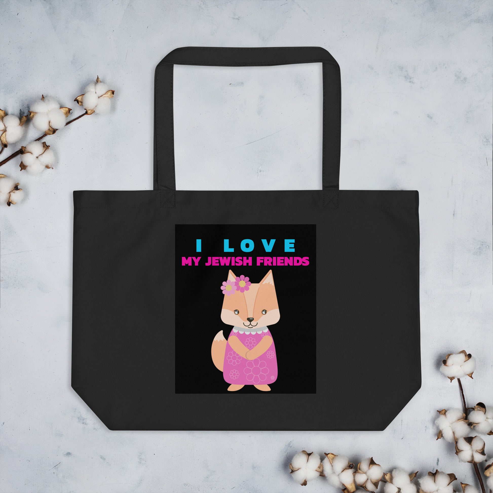 I Love My Jewish Friends | Large Organic Tote Bag