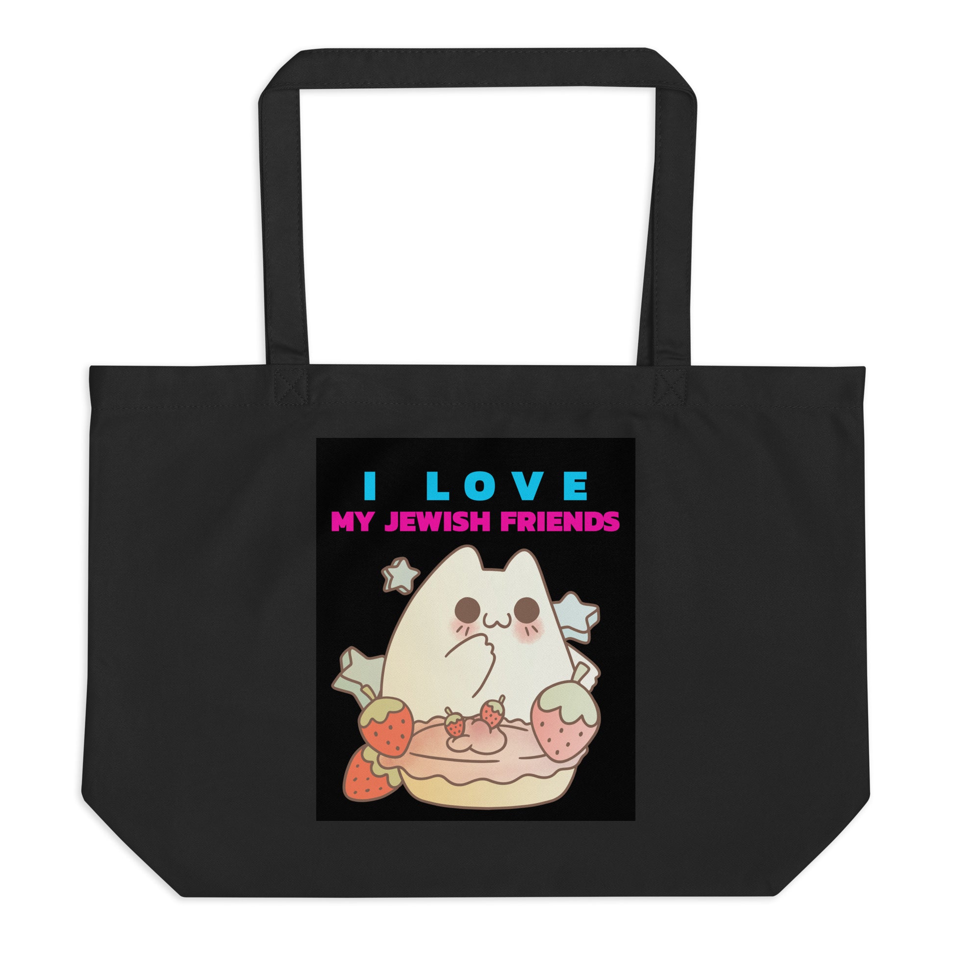 I Love My Jewish Friends | Large Organic Tote Bag Jouparty