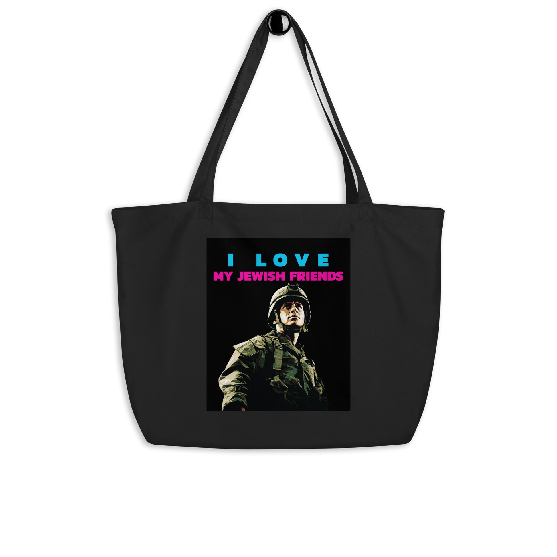 I Love My Jewish Friends | Large Organic Tote Bag Jouparty