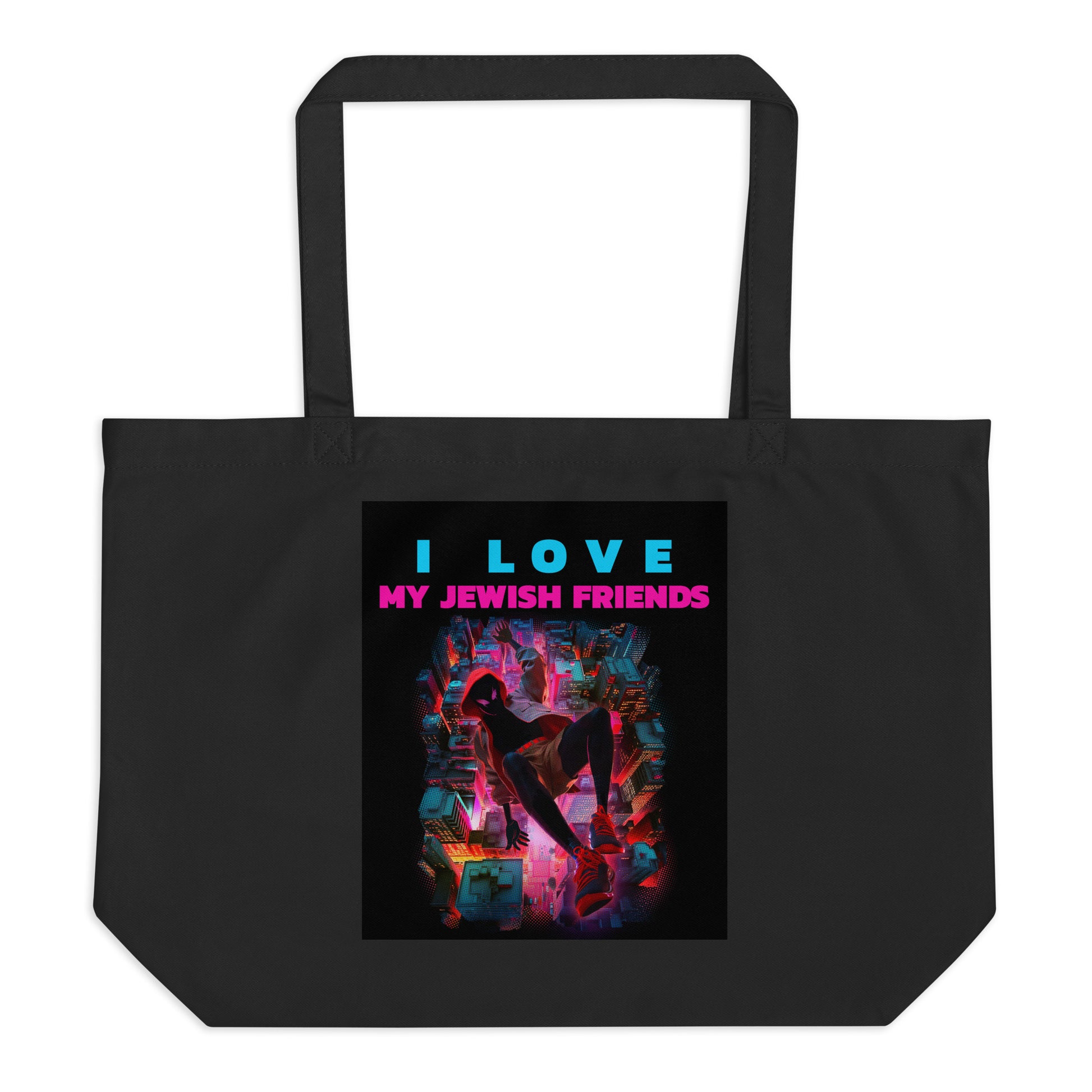 I Love My Jewish Friends | Large Organic Tote Bag Jouparty