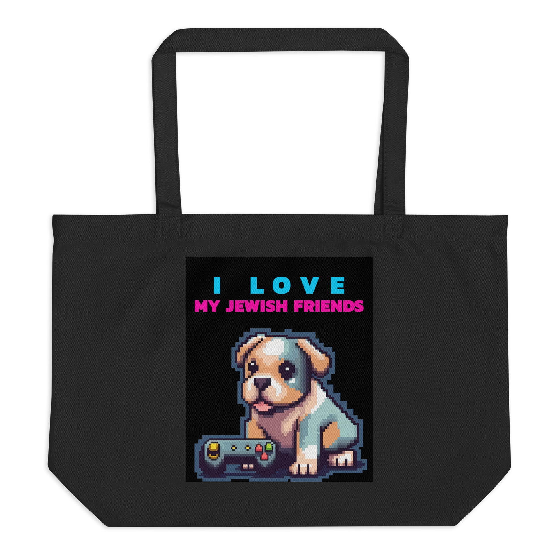 I Love My Jewish Friends | Large Organic Tote Bag Jouparty