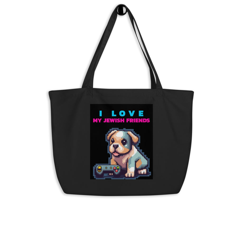 I Love My Jewish Friends | Large Organic Tote Bag Jouparty