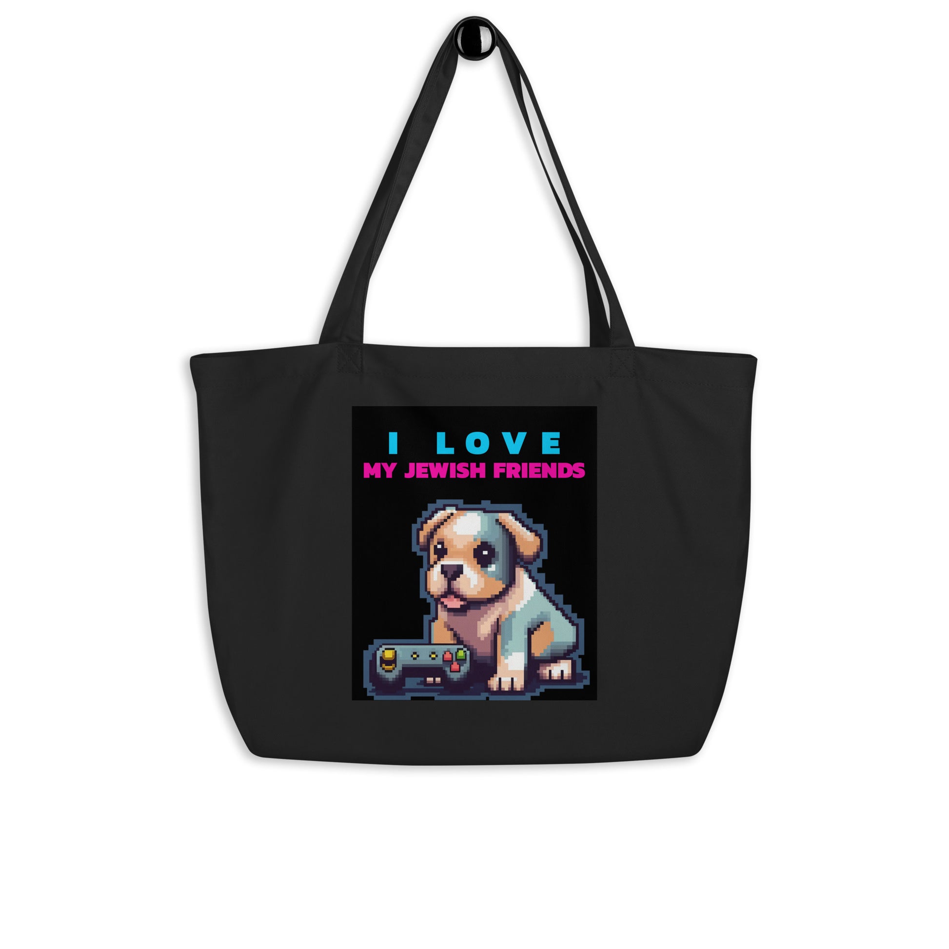 I Love My Jewish Friends | Large Organic Tote Bag Jouparty