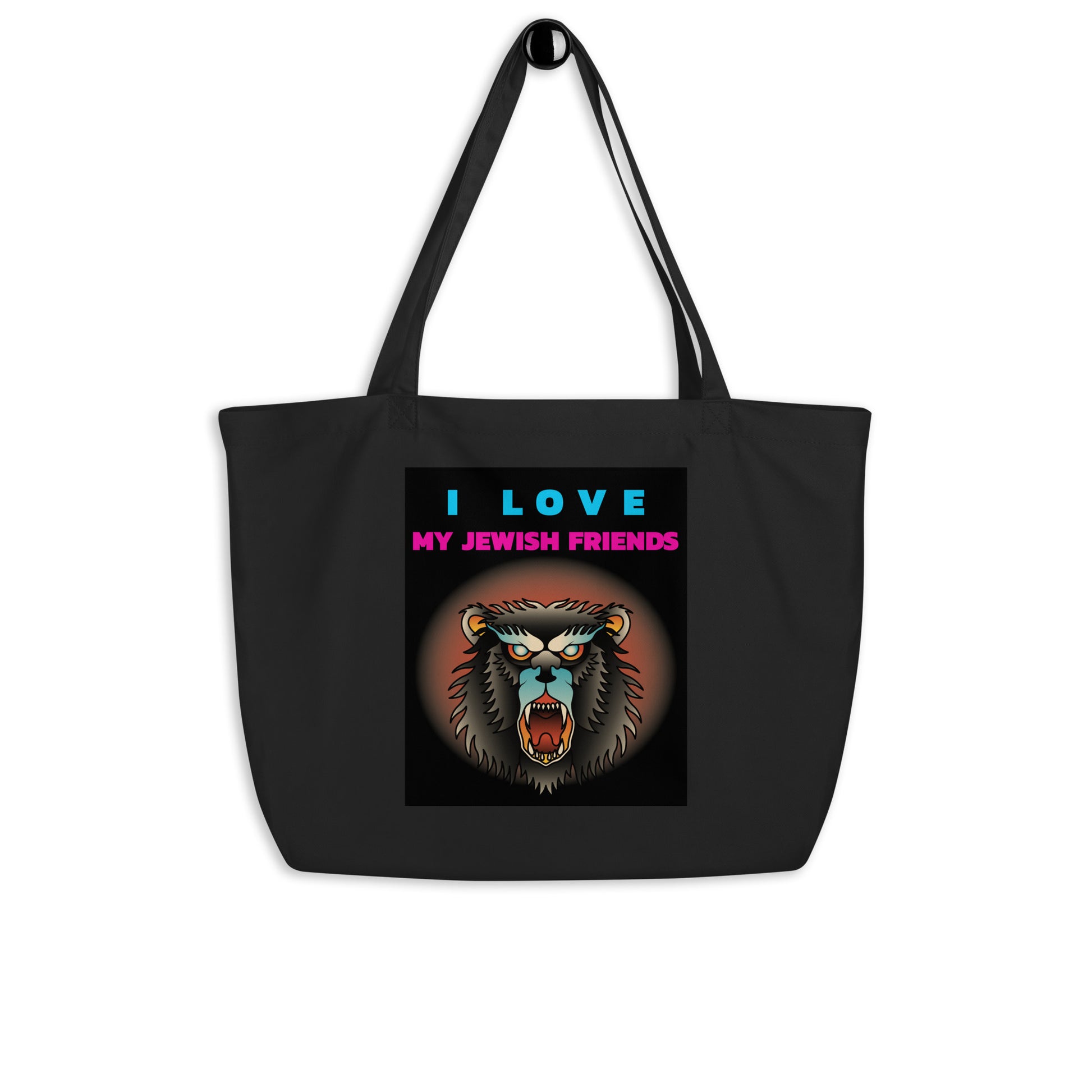 I Love My Jewish Friends | Large Organic Tote Bag Jouparty