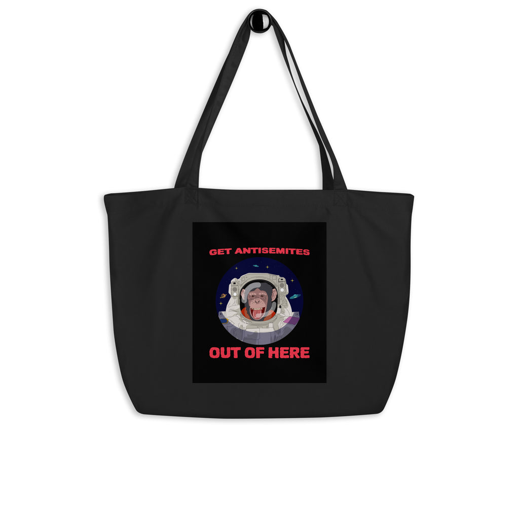 Get Alien Out | Antisemitism | Large Organic Tote Bag Jouparty