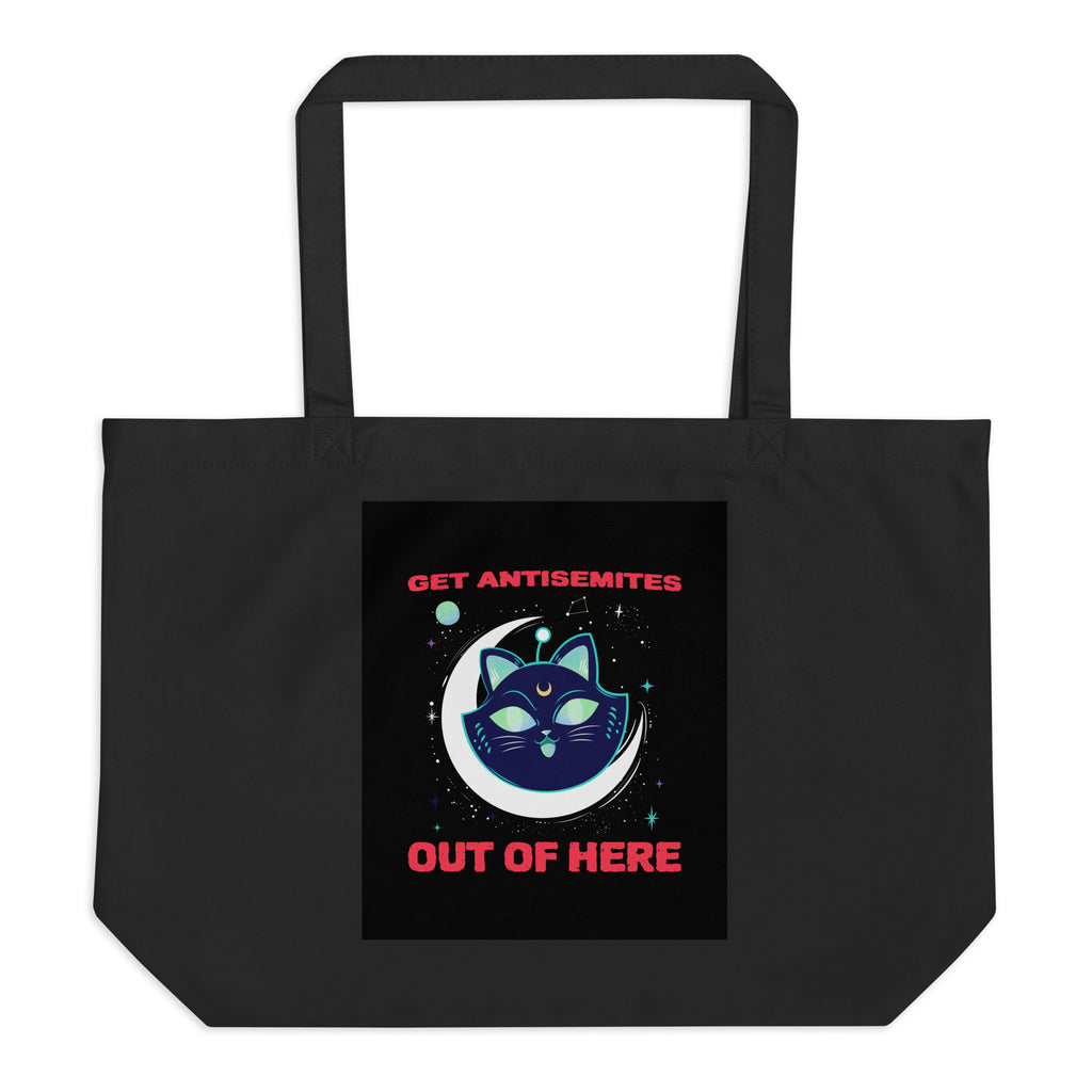 Get Alien Out | Antisemitism | Large Organic Tote Bag Jouparty