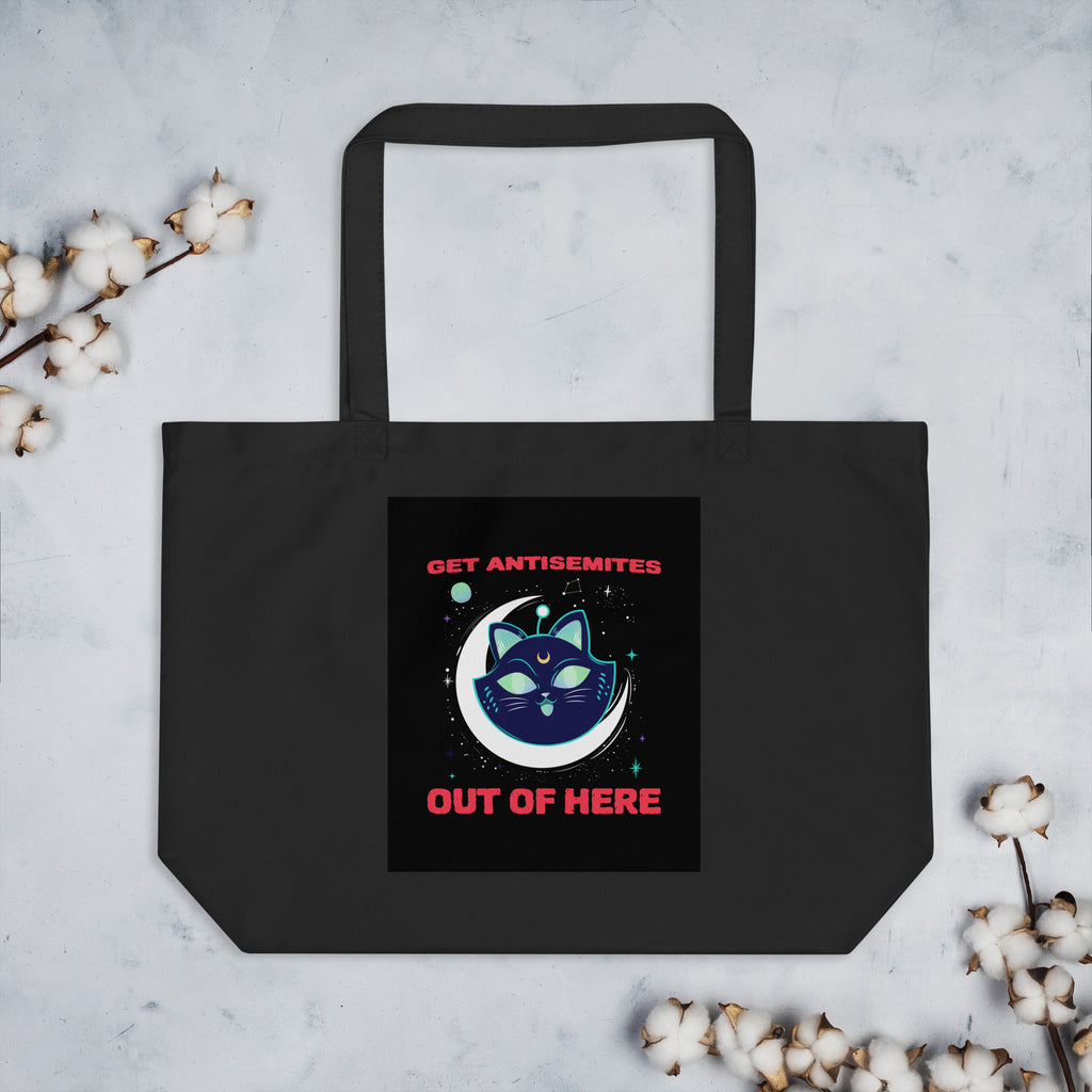 Get Alien Out | Antisemitism | Large Organic Tote Bag Jouparty