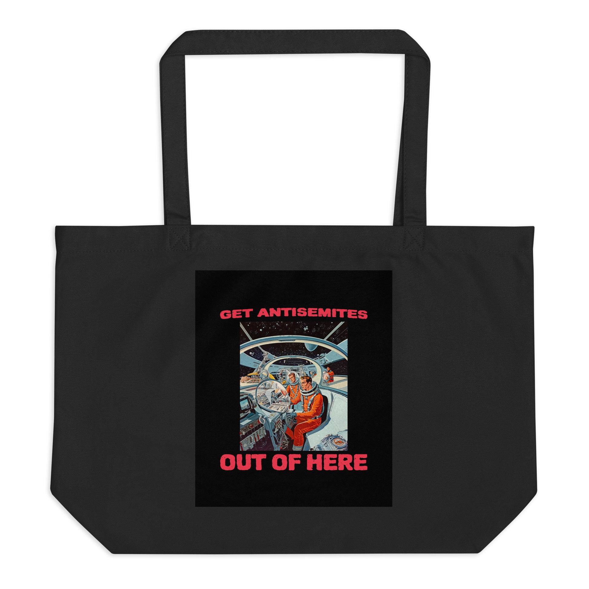 Get Alien Out | Antisemitism | Large Organic Tote Bag Jouparty