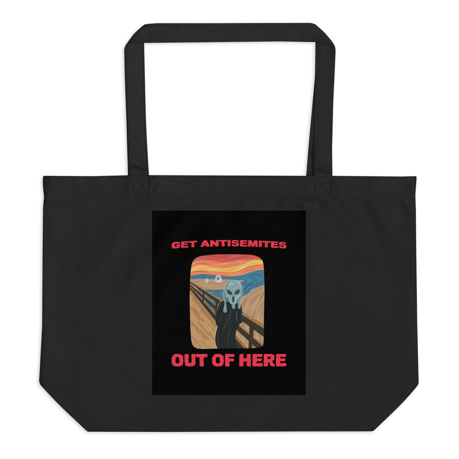 Get Alien Out | Antisemitism | Large Organic Tote Bag Jouparty