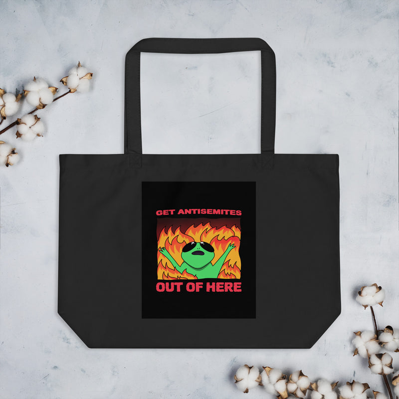 Get Alien Out | Antisemitism | Large Organic Tote Bag