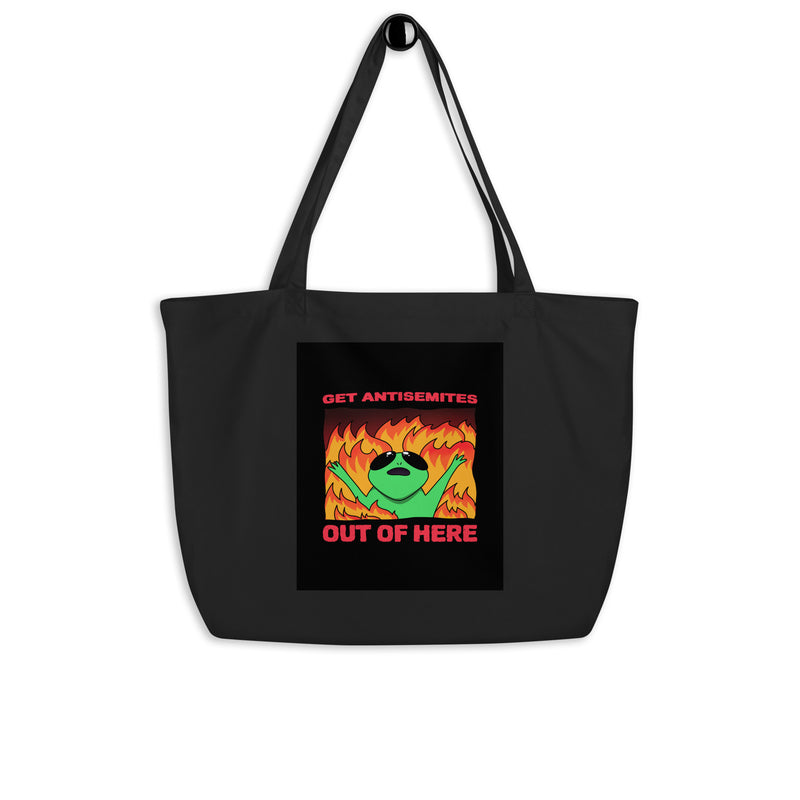 Get Alien Out | Antisemitism | Large Organic Tote Bag
