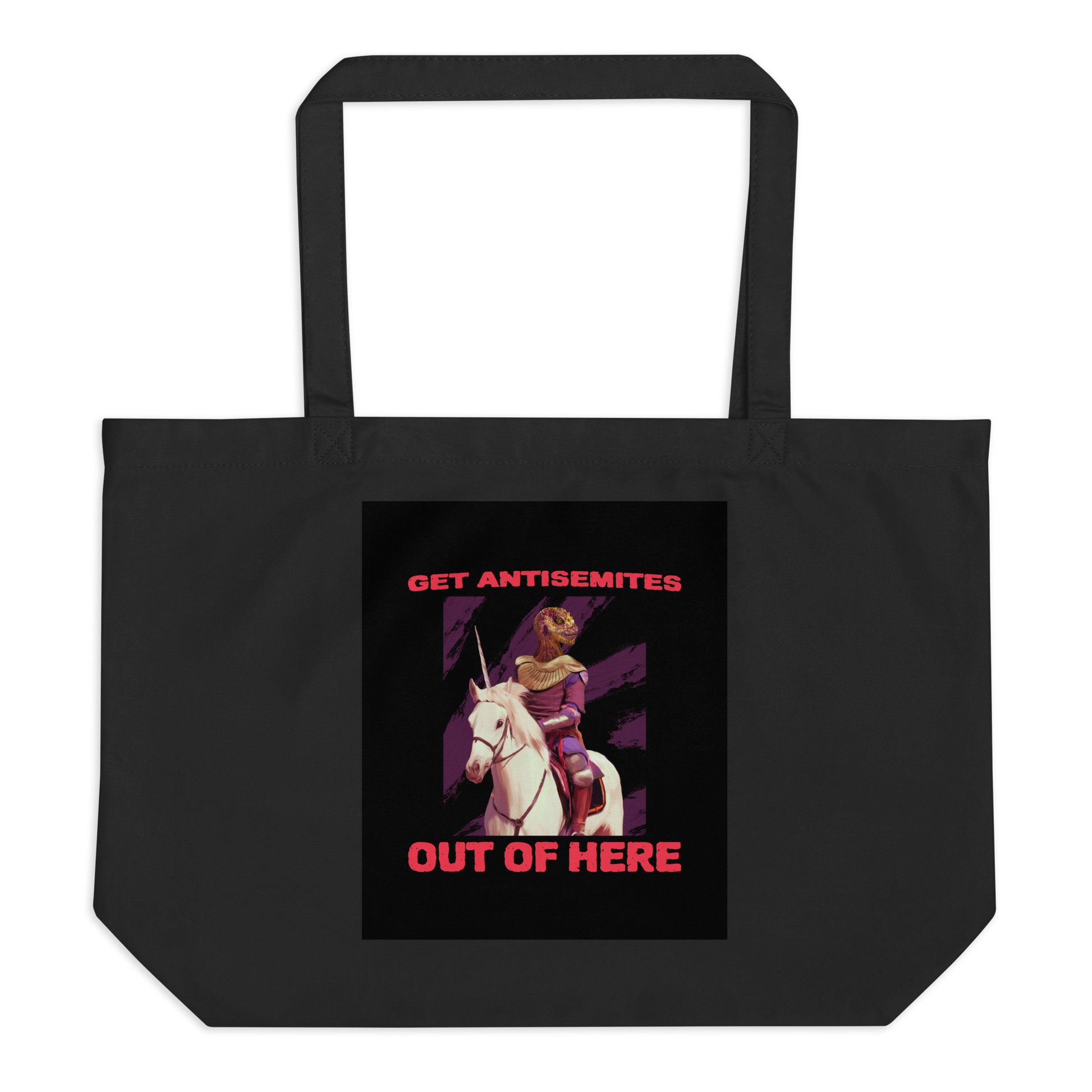 Get Alien Out | Antisemitism | Large Organic Tote Bag Jouparty