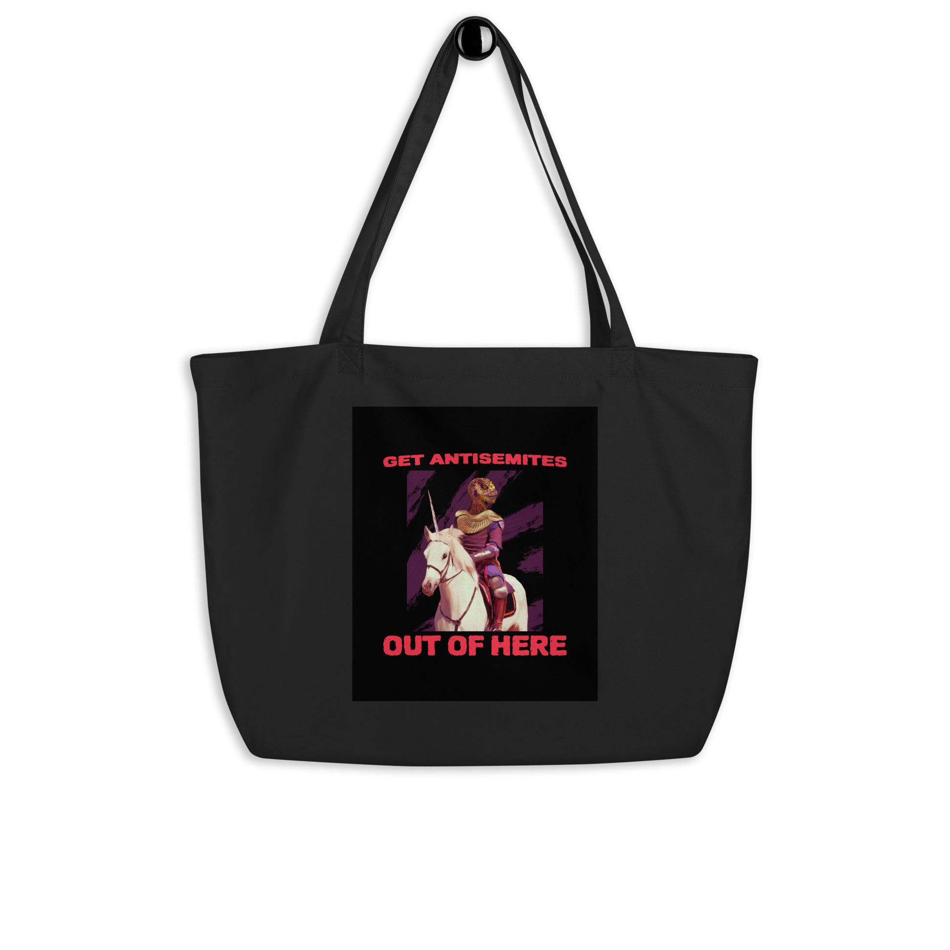 Get Alien Out | Antisemitism | Large Organic Tote Bag Jouparty