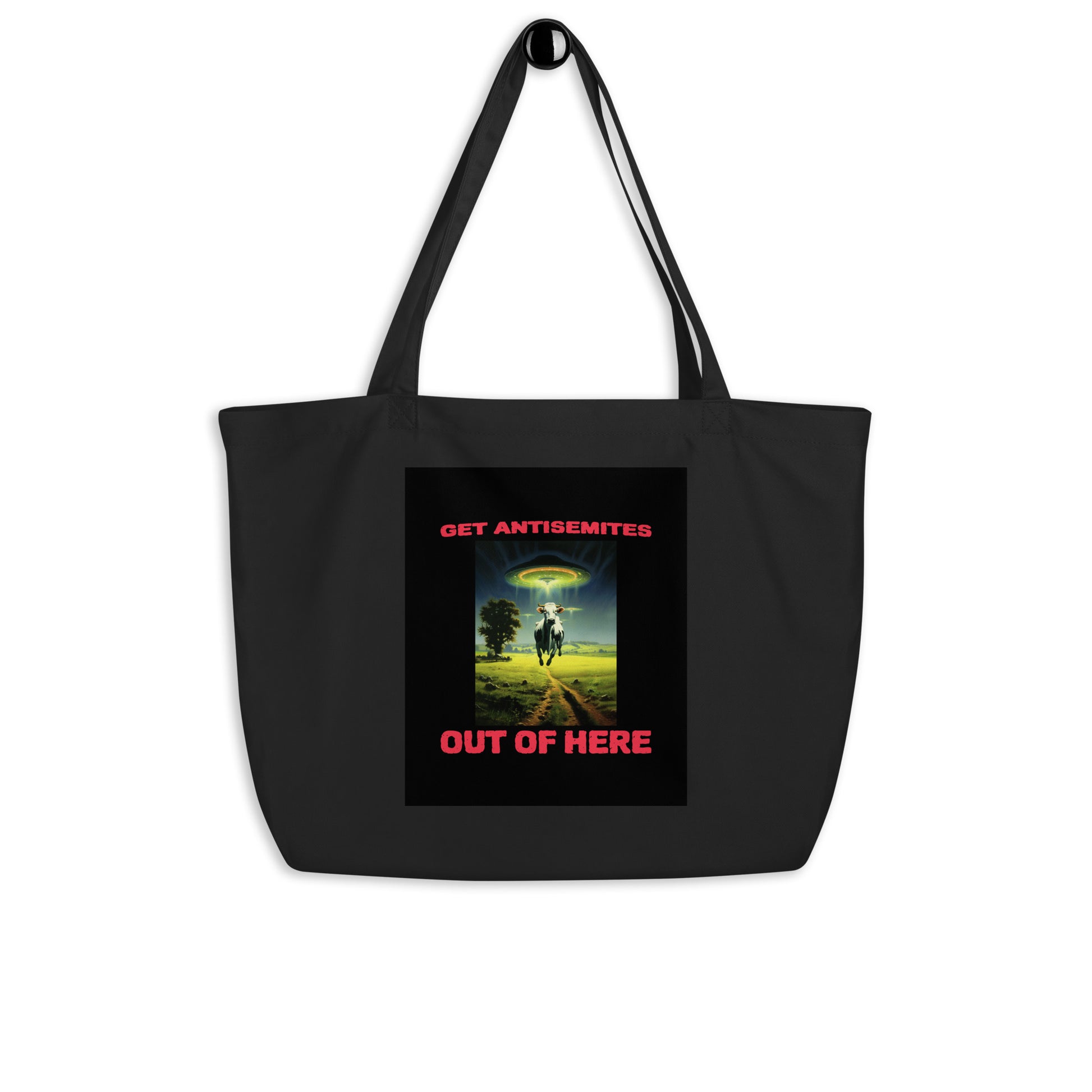 Get Alien Out | Antisemitism | Large Organic Tote Bag Jouparty