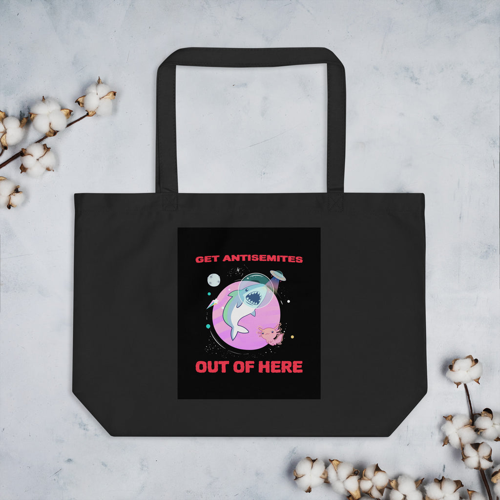 Get Alien Out | Antisemitism | Large Organic Tote Bag