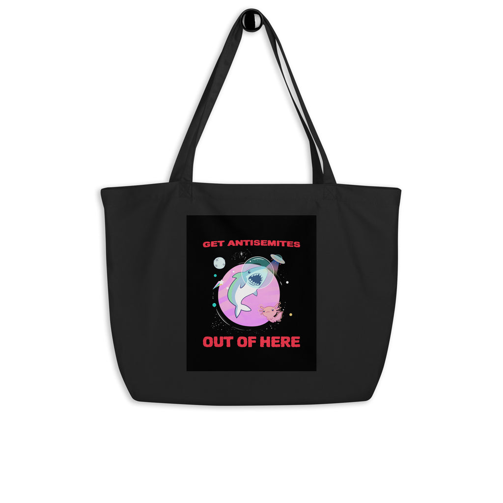 Get Alien Out | Antisemitism | Large Organic Tote Bag