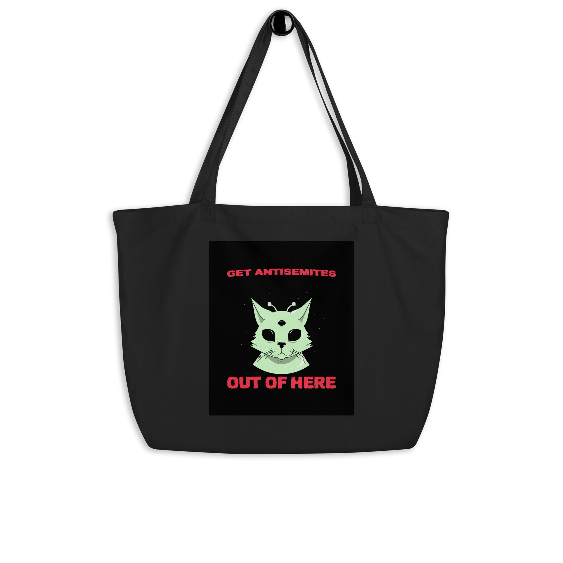 Get Alien Out | Antisemitism | Large Organic Tote Bag Jouparty