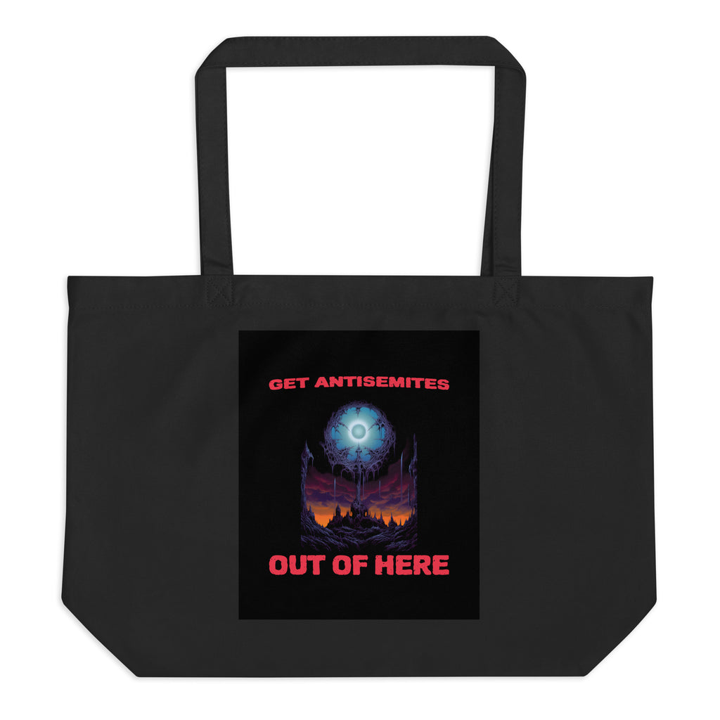 Get Alien Out | Antisemitism | Large Organic Tote Bag Jouparty