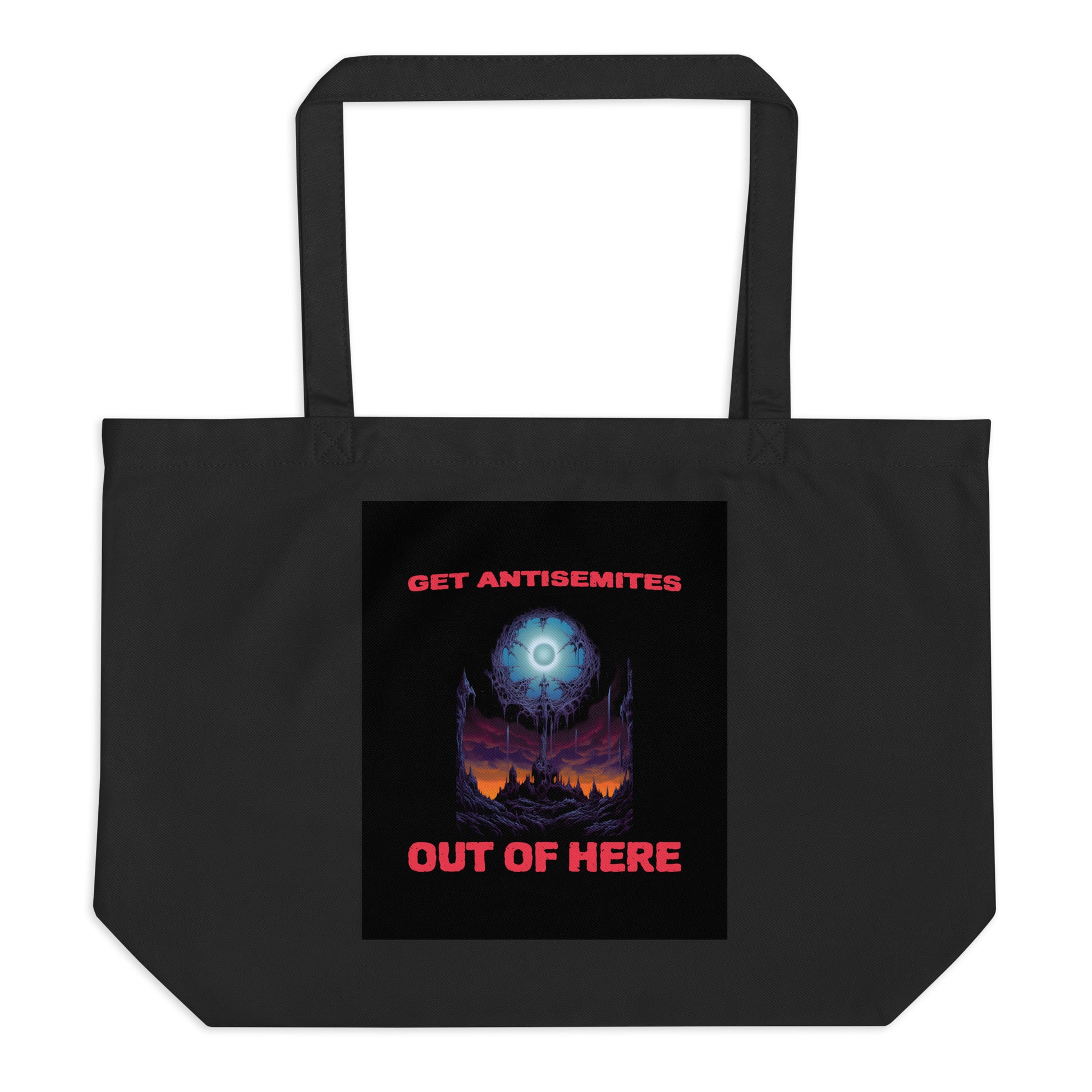 Get Alien Out | Antisemitism | Large Organic Tote Bag Jouparty