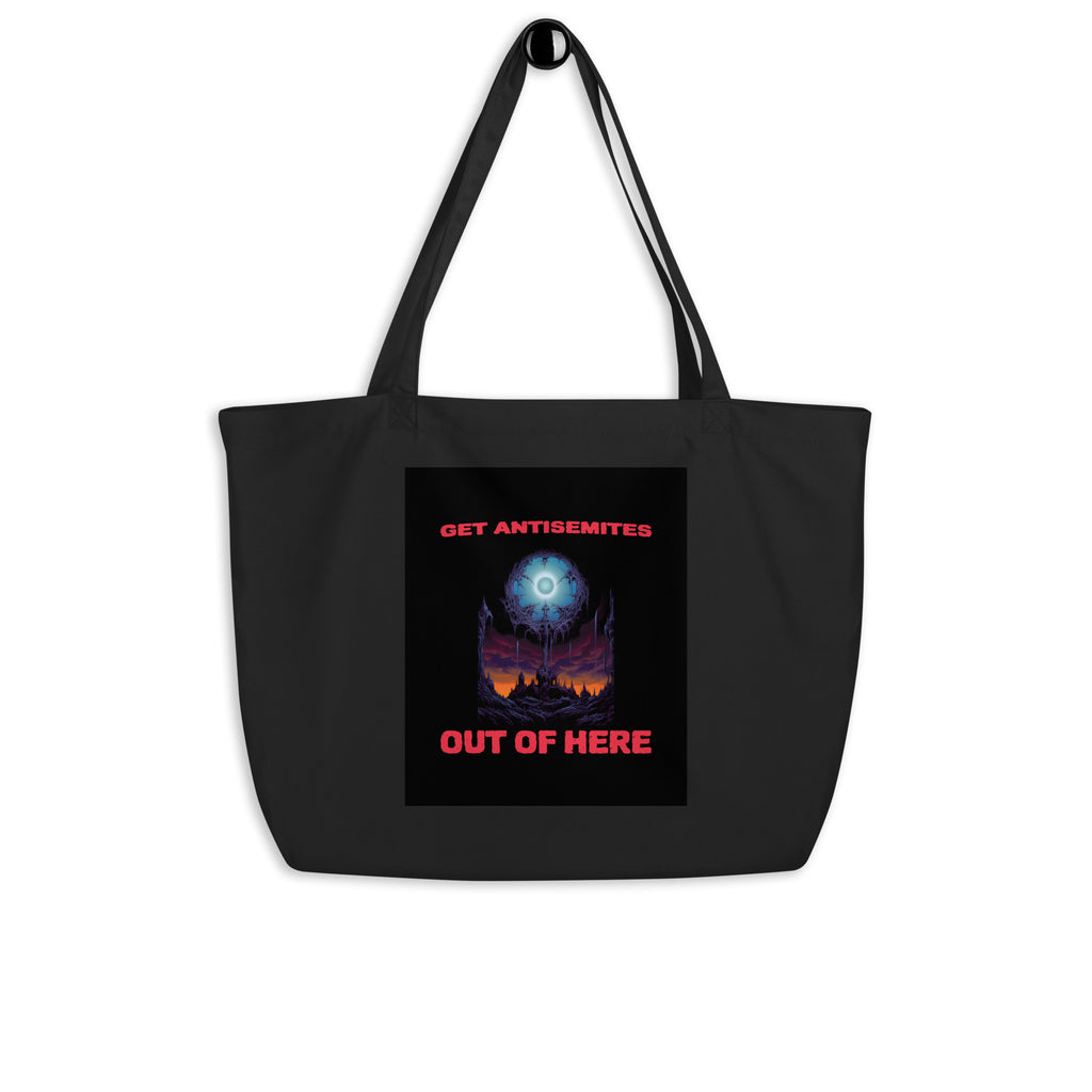 Get Alien Out | Antisemitism | Large Organic Tote Bag Jouparty