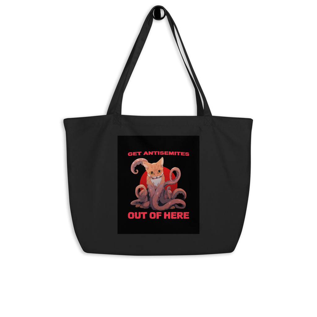 Get Alien Out | Antisemitism | Large Organic Tote Bag Jouparty