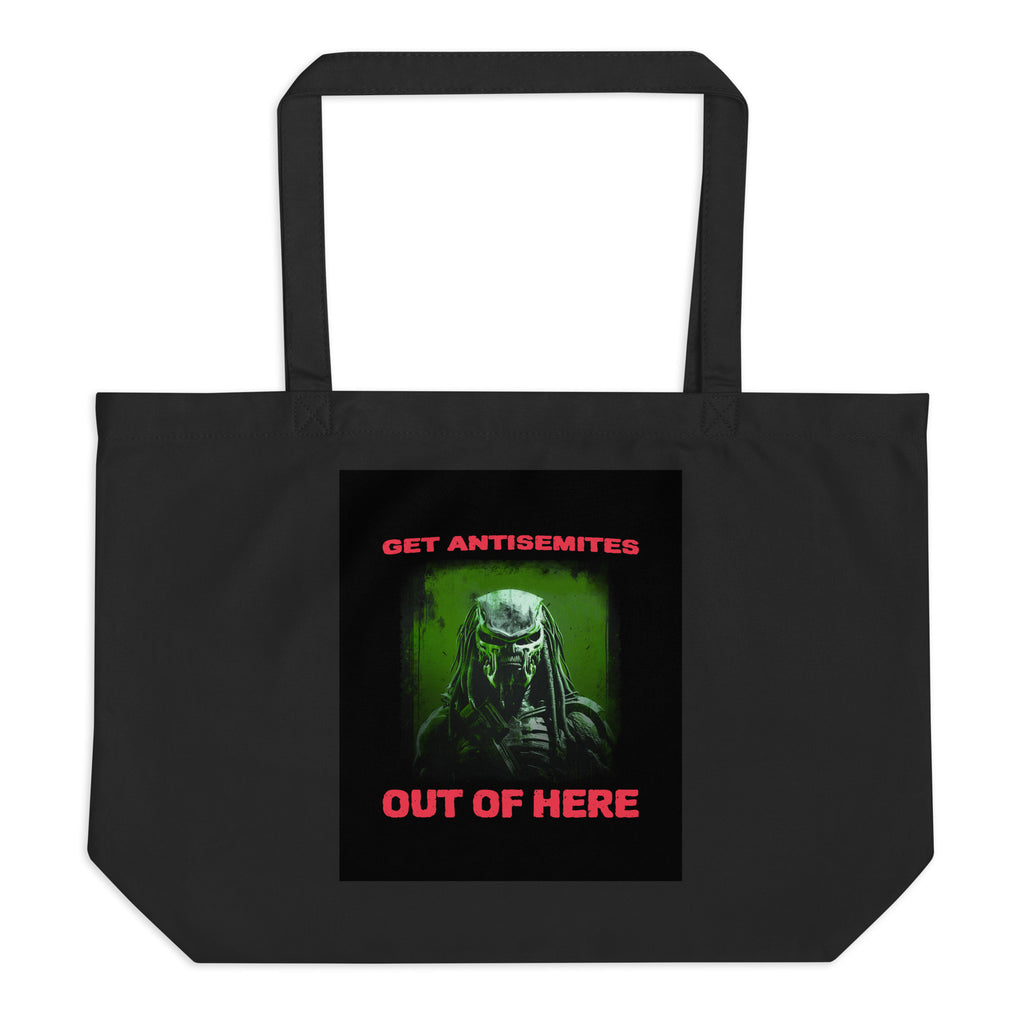 Get Alien Out | Antisemitism | Large Organic Tote Bag Jouparty