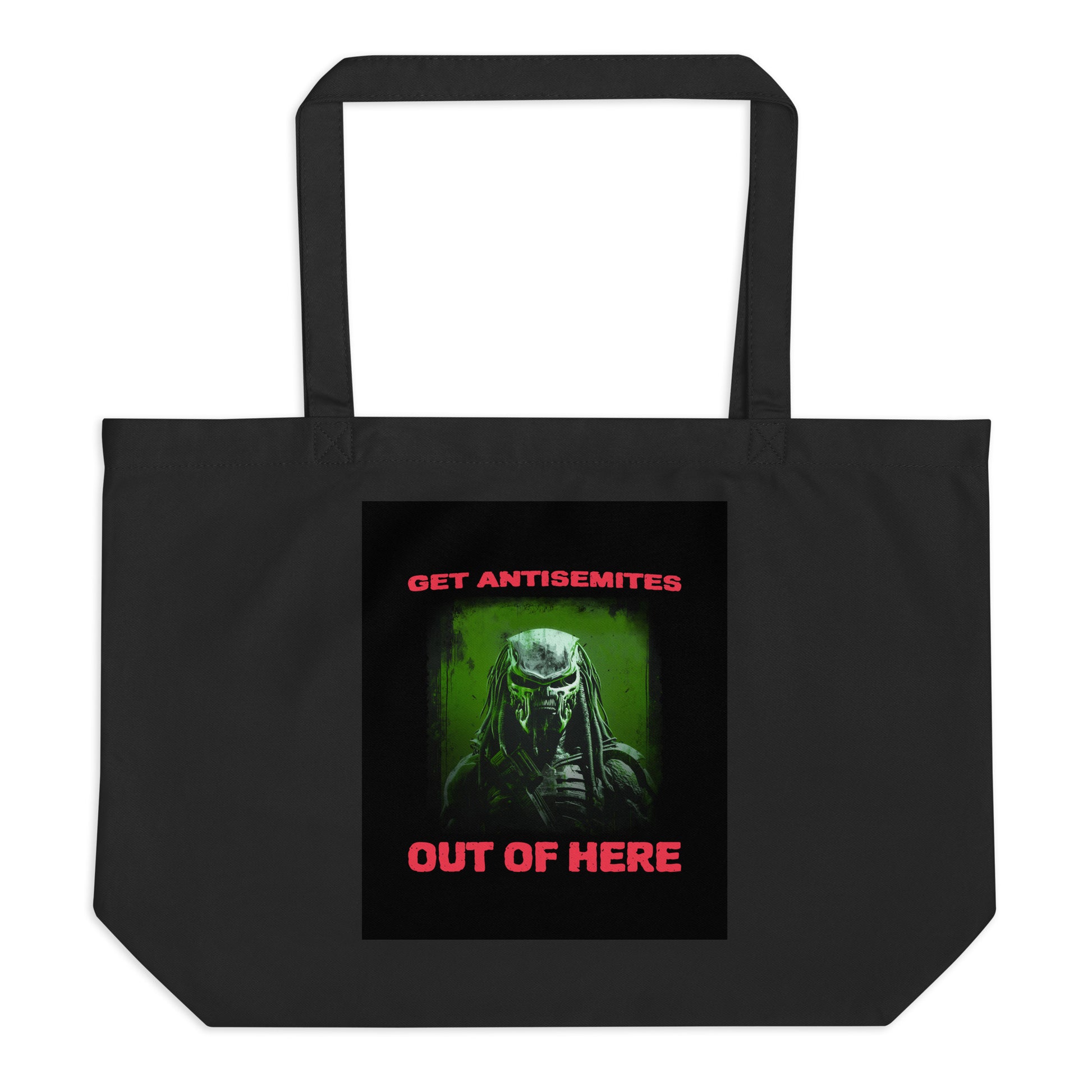 Get Alien Out | Antisemitism | Large Organic Tote Bag Jouparty