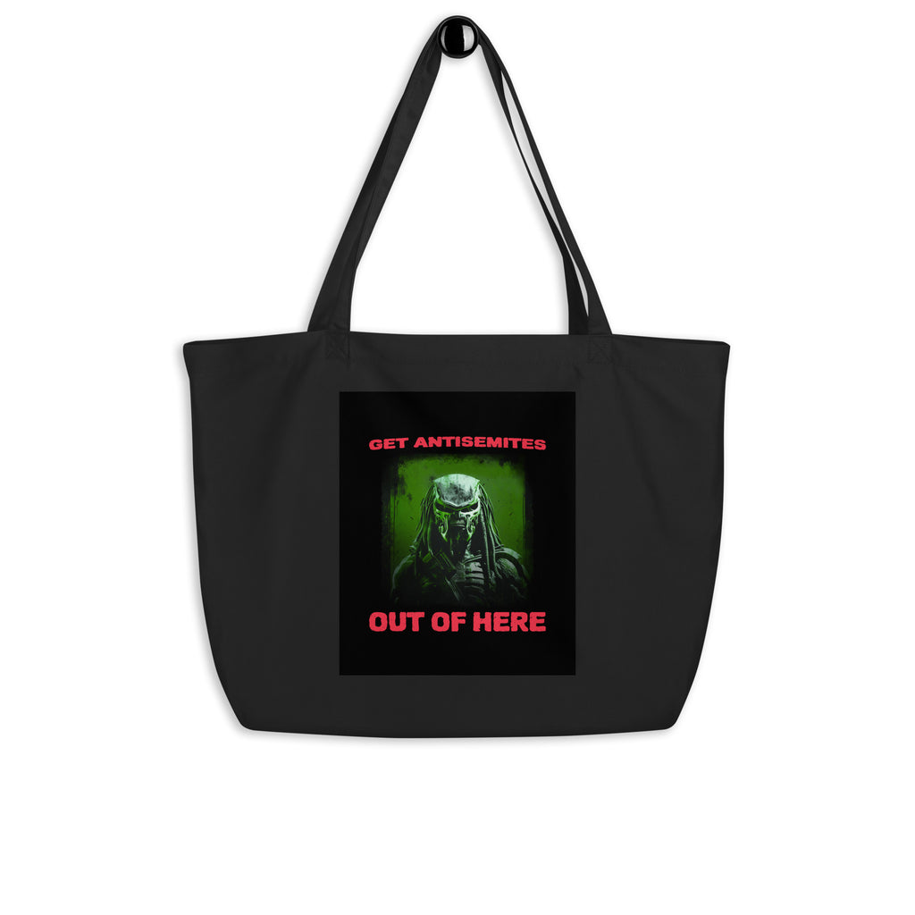 Get Alien Out | Antisemitism | Large Organic Tote Bag Jouparty
