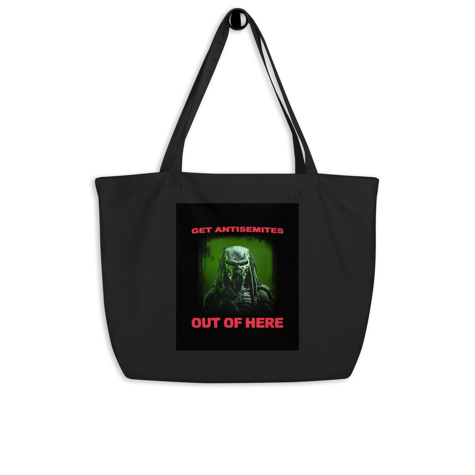 Get Alien Out | Antisemitism | Large Organic Tote Bag Jouparty