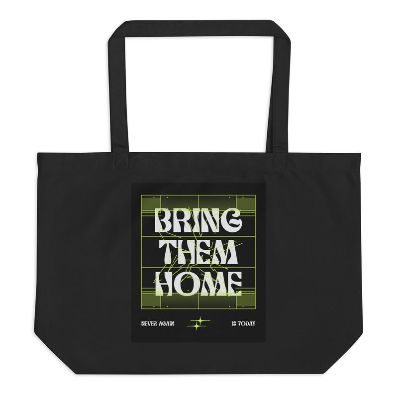 Bring Them Home | Neon Green Edition | Large Organic Tote Bag