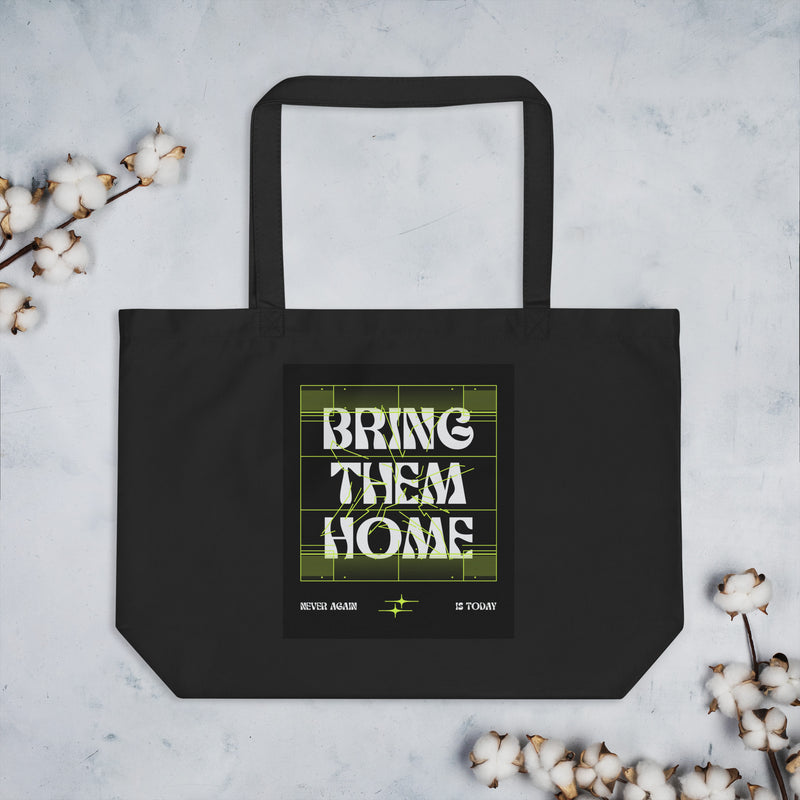 Bring Them Home | Neon Green Edition | Large Organic Tote Bag