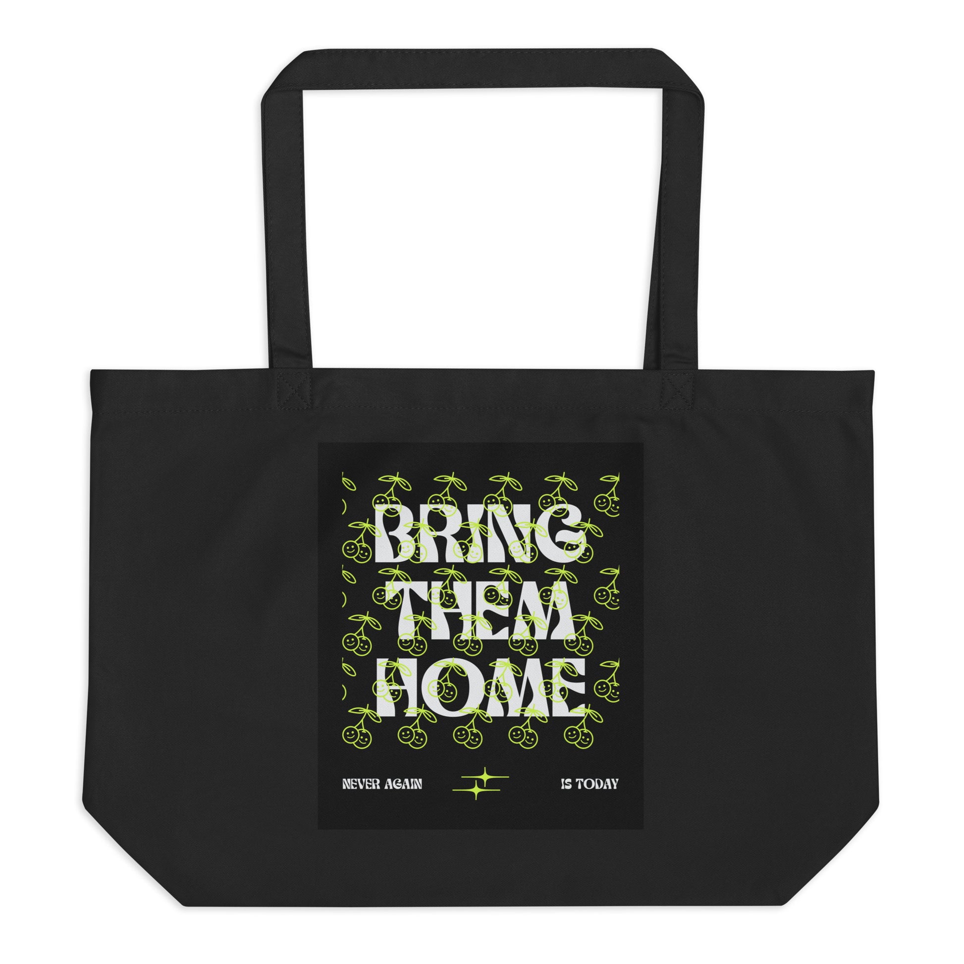 Bring Them Home | Neon Green Edition | Large Organic Tote Bag