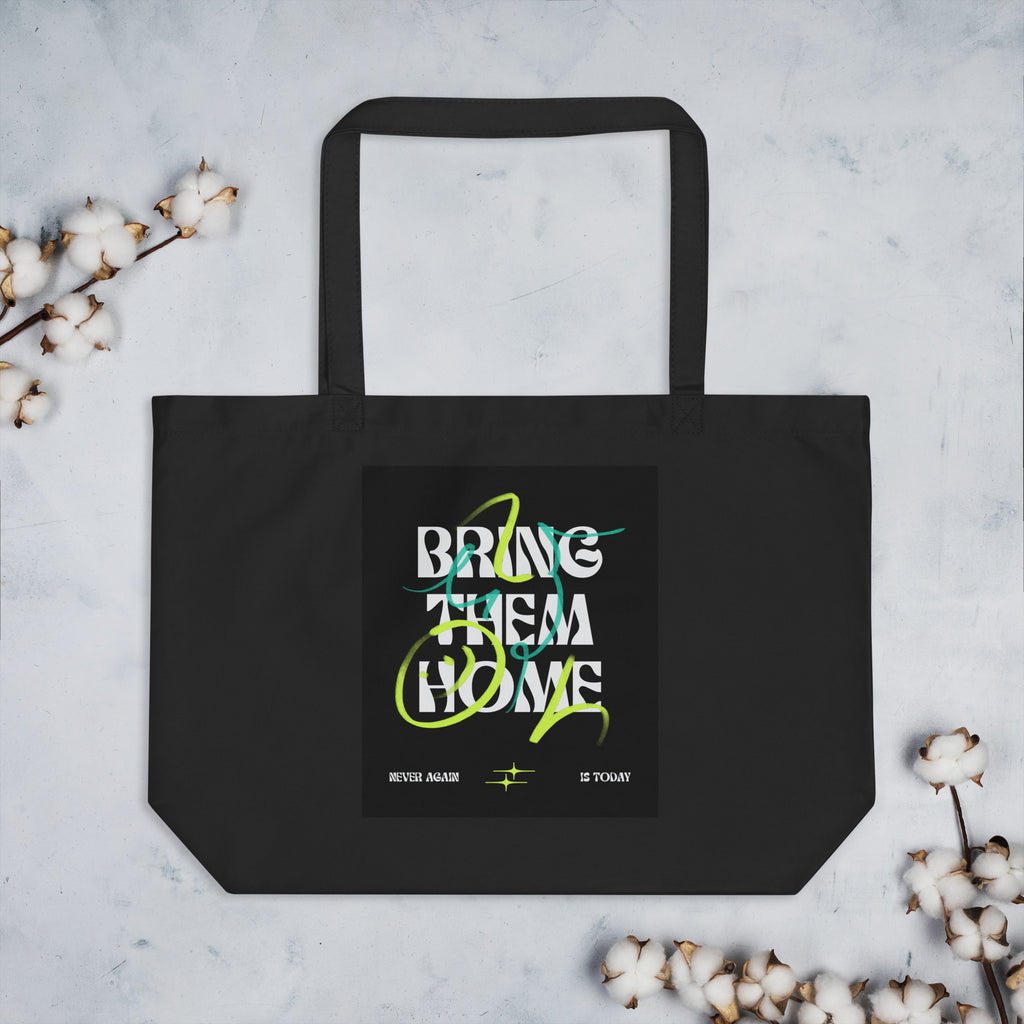 Bring Them Home | Neon Green Edition | Large Organic Tote Bag