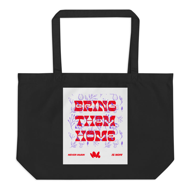 Bring Them Home | Red-Purple Edition | Large Organic Tote Bag