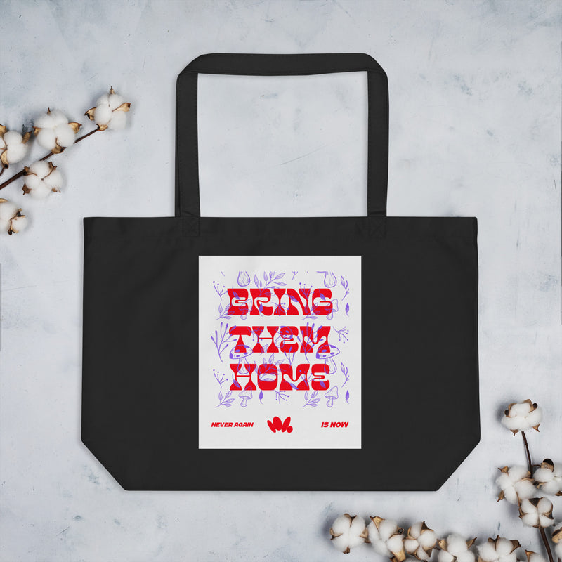 Bring Them Home | Red-Purple Edition | Large Organic Tote Bag