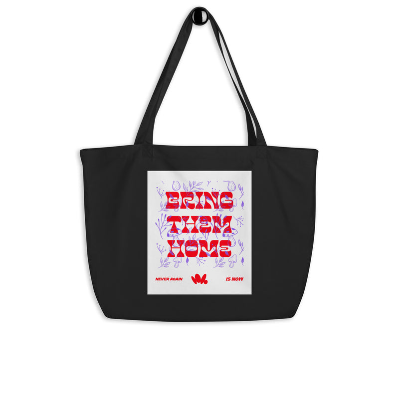Bring Them Home | Red-Purple Edition | Large Organic Tote Bag