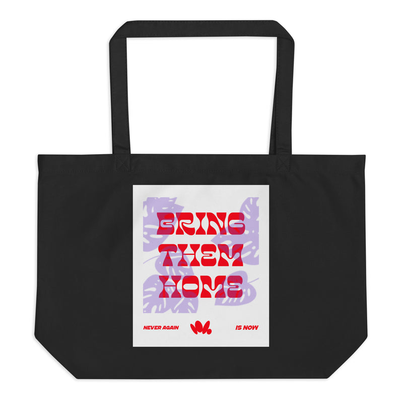 Bring Them Home | Red-Purple Edition | Large Organic Tote Bag