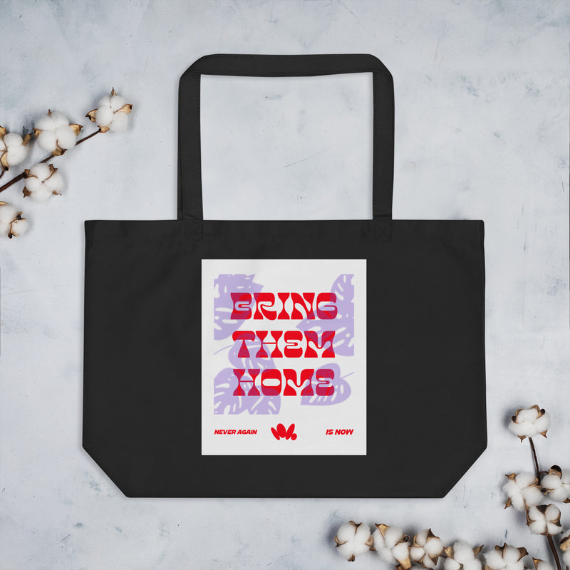 Bring Them Home | Red-Purple Edition | Large Organic Tote Bag